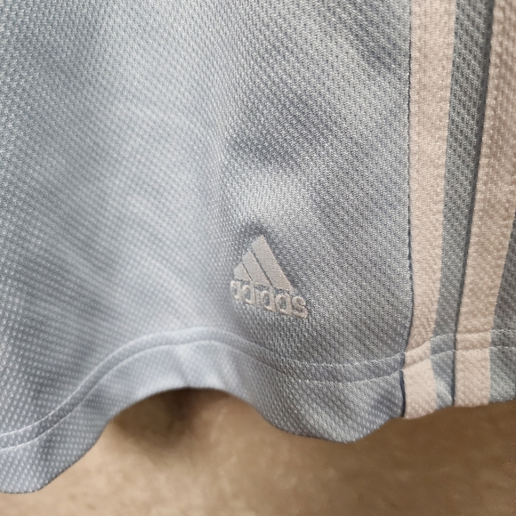 Adidas Women's Tri Striped Cropped Light Blue Drawstring Pants Size Large - Picture 7 of 10